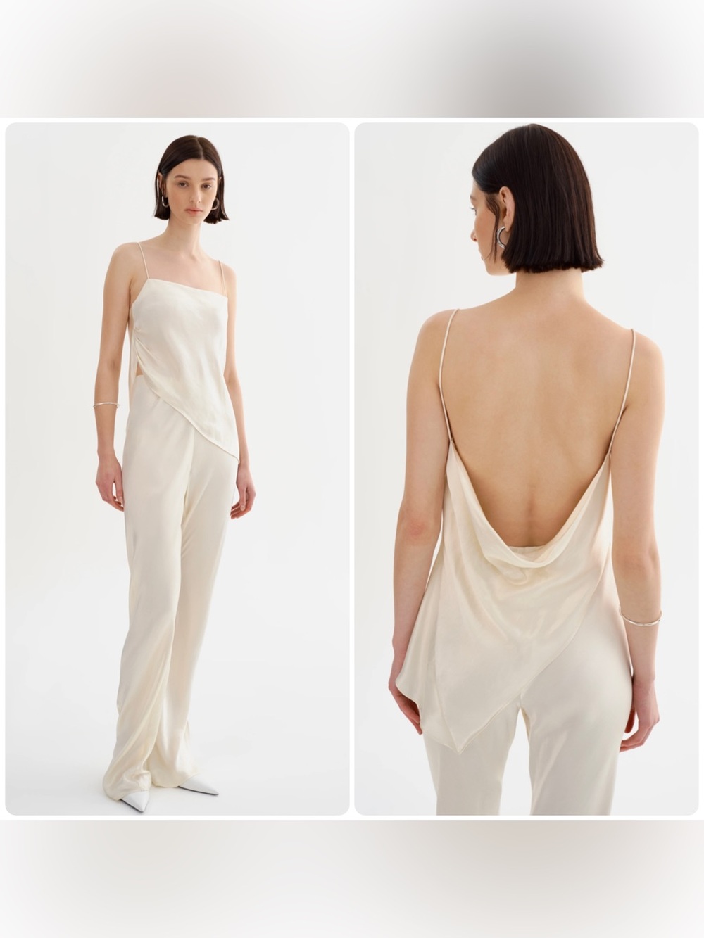 New! Lamarque Solange Draped Satin Cami 🤍 XXS NWT! - Picture 2 of 15